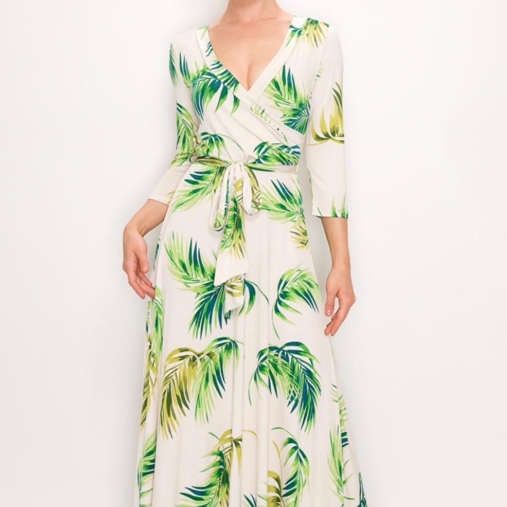 Palm print maxi